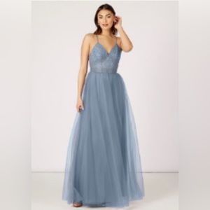 Dusty Blue Azazie Bridesmaid Dress